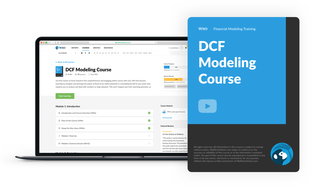 wall_street_oasis_financial_dictionary_DCF_modelling_course