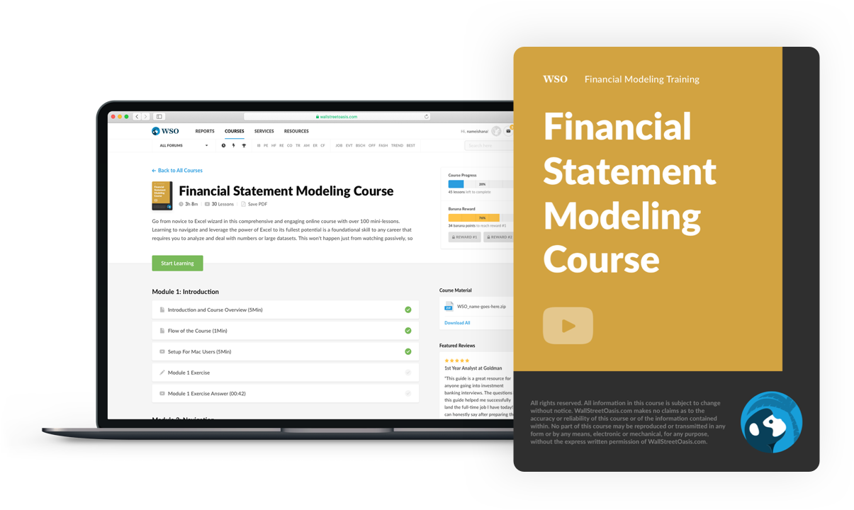 financial statement modeling course covering accounting payable days